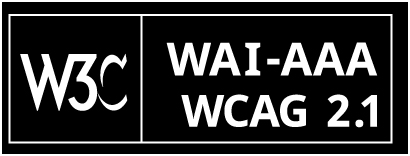 Em conformidade com o nível 'triplo-A' das WCAG 2.0 do W3C